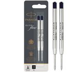 Parker 1950372 Siyah 2'li Paket Orta Uçlu Yedek Kalem İçi