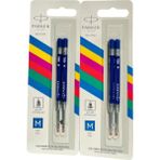 Parker Jel Kalem Refill Plastik Gövde 2'li Blister 2 Adet M Uç Mavi - 2 Çift