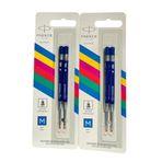 Parker Jel Kalem Refill Plastik gövde 2'li Blister 2 Adet M uç Mavi