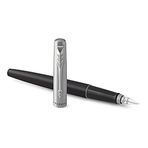 Parker Jotter Siyah Krom Tasarımlı Mavi Mürekkep M Uç Dolma Kalem