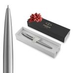 PARKER Jotter XL tükenmez kalem, tek renkli, paslanmaz çelik, orta kalem ucu, mavi mürekkep, hediye kutusu