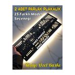 Parker Otomotiv Parlak Otomobil Araç Plakalık (2 Adet ) Kişiye Özel Yazılı