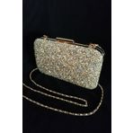 PARKTAN Yakamoz Kadın Altın Taşlı Abiye Clutch Portföy Çanta