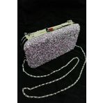 PARKTAN Yakamoz Lila Taşlı Abiye Clutch Portföy Çanta