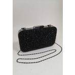 PARKTAN Yakamoz Siyah Kadın Taşlı Abiye Clutch Portföy Çanta