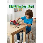 Parkurlu Ve Sök Tak Aksesuarlı Mini Bmx Bisiklet Oyun Seti 3+ Yaş