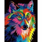 Parla Canvas Renkli Kurt Rulo 100x140 cm Sayılarla Boyama Seti Duvar Sticker