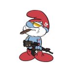 Parla Canvas Şirin Babanın Kızgınlığı Rulo 70x90 cm Renkli Sayılarla Boyama Seti Duvar Sticker