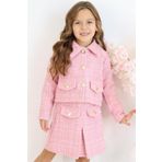 Parla Kids Kız Çocuk Carmen Pudra Pembe Tüvit 23 Nisan 29 Ekim Etek Ceket Yılbaşı Takım