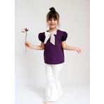 Parla Kids Kız Çocuk Lilyum Mor Bluz Krem Pantolon Alt Üst Takım