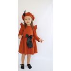 Parla Kids Kız Çocuk Tarçın Sofia Pamuklu Fiyonk Detaylı Elbise Kep Abiye Takım