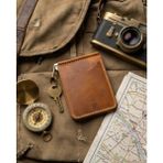 Parla Leather Cavana El Yapımı Hakiki Gerçek Deri Erkek Cüzdan Camel Renk