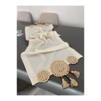 Parla Life El Örgülü Keten Runner ( Özel Ölçü Yapılır )