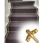 Parlak Altın Merdiven Çubukları Seti Kaymaz Kutuplu Konut Zemin Kaplaması için Küresel Finial ile Pirinç Merdiven Yolluk Çubukları 3.9 "ila 107" (150 cm/59.1in/5 ft)