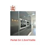Parlak Gri 61Cmx100cm Yapışkanlı Folyo Banyo Wc Mutfak Dolap Ve Mobilya Kaplama Folyosu