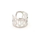 PARLAK GÜMÜŞ RENKLİ EARCUFF KIKIRDAK KÜPE SARMAL DESENLİ EX091