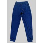 Parlak Kadife Cepli Pantolon Eşofman Pijama Altı Unisex Lastikli Paça Lacivert - Renkli - --