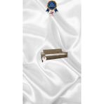 Parlak Kadife Geometrik Desenli Koruyucu Giydirme Koltuk Örtüsü - Vizon - 2'li (1 Parça) - 10 x 10 cm