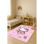 Parlak Kadife Kumaş Dijital Baskı Dot Kaymaz Tabanlı Çocuk Ve Genç Odası Halısı H0597 Renkli 140 X 200
