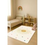 Parlak Kadife Kumaş Dijital Baskı Dot Kaymaz Tabanlı Çocuk Ve Genç Odası Halısı H0626 Renkli 160 X 230