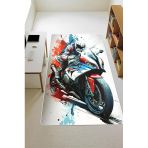 Parlak Kadife Kumaş Dijital Baskı Dot Kaymaz Tabanlı Çocuk Ve Genç Odası Halısı H0668 Renkli 140 X 200