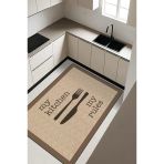 Parlak Kadife Kumaş Dijital Baskı Dot Kaymaz Tabanlı Mutfak Halısı H0055 Renkli 100 X 200