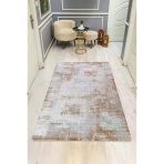 Parlak Kadife Kumaş Dijital Baskı Eskitme Desenli Dot Kaymaz Tabanlı Halı H1110 Renkli 100 X 300
