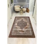 Parlak Kadife Kumaş Dijital Baskı Klasik Desenli Dot Kaymaz Tabanlı Halı H0086 Renkli 140 X 200