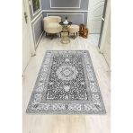 Parlak Kadife Kumaş Dijital Baskı Klasik Desenli Dot Kaymaz Tabanlı Halı H0828 Renkli 100 X 200