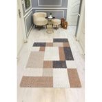 Parlak Kadife Kumaş Dijital Baskı Modern Desenli Dot Kaymaz Tabanlı Halı H1072