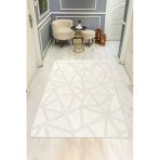 Parlak Kadife Kumaş Dijital Baskı Modern Desenli Dot Kaymaz Tabanlı Halı H1076 Renkli 120 X 180