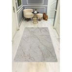 Parlak Kadife Kumaş Dijital Baskı Modern Desenli Dot Kaymaz Tabanlı Halı H1077 Renkli 120 X 180