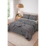 Parlak Kadife Kumaş Kapitoneli Çift Kişilik Yatak Örtüsü Seti (3 Parça) Cky0036 Renkli 240 X 260