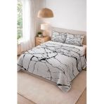 Parlak Kadife Kumaş Kapitoneli Çift Kişilik Yatak Örtüsü Seti (3 Parça) Cky0038 Renkli 240 X 260