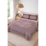 Parlak Kadife Kumaş Kapitoneli Çift Kişilik Yatak Örtüsü Seti (3 Parça) Cky0051 Renkli 240 X 260
