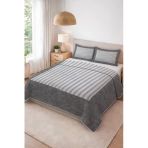 Parlak Kadife Kumaş Kapitoneli Çift Kişilik Yatak Örtüsü Seti (3 Parça) Cky0058 Renkli 240 X 260
