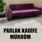 Parlak Kadife Kumaş Üçlü & Çekyat Koltuk Kılıfı - 180 x 230 cm - Mürdüm
