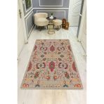 Parlak Kadife Kumaş Vıntage Dijital Baskı Dot Kaymaz Tabanlı Halı H0822 Renkli 200 X 300