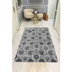 Parlak Kadife Kumaş VINTAGE Dijital Baskı Dot Kaymaz Tabanlı Halı H0825