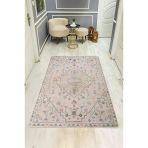 Parlak Kadife Kumaş Vıntage Dijital Baskı Dot Kaymaz Tabanlı Halı H0826 Renkli 80 X 200