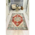 Parlak Kadife Kumaş Vıntage Dijital Baskı Dot Kaymaz Tabanlı Halı H0827 Renkli 140 X 200