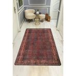 Parlak Kadife Kumaş Vıntage Dijital Baskı Dot Kaymaz Tabanlı Halı H0831 Renkli 80 X 300