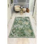 Parlak Kadife Kumaş Vıntage Dijital Baskı Dot Kaymaz Tabanlı Halı H1062 Renkli 80 X 200