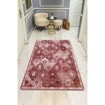 Parlak Kadife Kumaş Vıntage Dijital Baskı Dot Kaymaz Tabanlı Halı H1063 Renkli 80 X 200