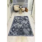 Parlak Kadife Kumaş Vıntage Dijital Baskı Dot Kaymaz Tabanlı Halı H1064 Renkli 80 X 200