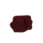 Parlak Kırmızı Metalik Örgü Clutch El Çantası, Akşam Çantası, Vintage Tarz