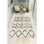 Parlak Parlak Kadife Kumaş Dijital Baskı Etnik Desenli Dot Kaymaz Tabanlı Halı Kumaş Dijital Baskı Dot Kaymaz Tabanlı Mutfak Halısı H0010 Renkli 200 X 300