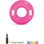 Parlak Pembe Tutunmalı Deniz ve Havuz Simidi 76 Cm, 8+ Yaş Için Ideal - Ahşap - Bej - Seçenek 1