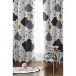 Parlak Saten Mikro Kumaş Çift Kanat Çocuk Odası Fon Perde Takımı Prd0030 Renkli 140 X 270