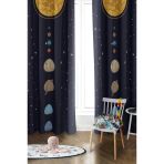 Parlak Saten Mikro Kumaş Çift Kanat Çocuk Odası Fon Perde Takımı Prd0039 Renkli 140 X 270